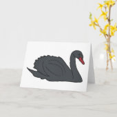 Carte Cygne noir (Fleur jaune)