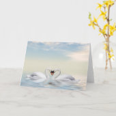 Carte Cygnes aimants (Fleur jaune)