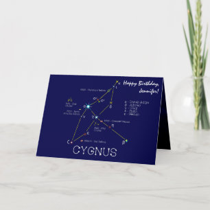 Carte Cygnus de constellation de l'hémisphère nord