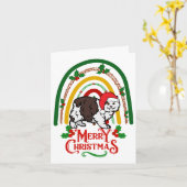 Carte Cymric Chat Joyeux Noël (Fleur jaune)