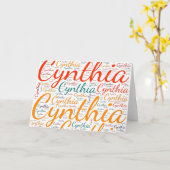 Carte Cynthia (Fleur jaune)