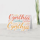 Carte Cynthia (Devant)