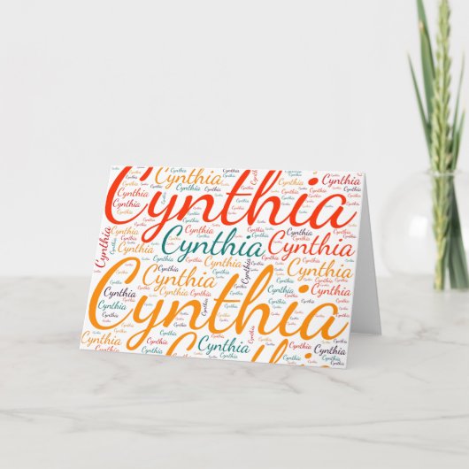 Carte Cynthia (Devant)