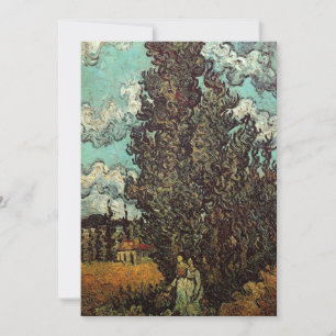 Carte Cyprès et Deux Femmes de Vincent van Gogh
