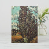 Carte Cyprès et deux femmes par Vincent van Gogh (Debout devant)