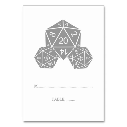 Carte D20 Dice Place Gris (Par défaut)