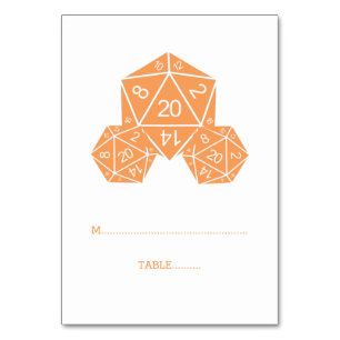 Carte D20 Dice Place Orange