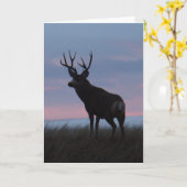 Carte D3 Mule Deer Buck Sunrise Buck (Fleur jaune)