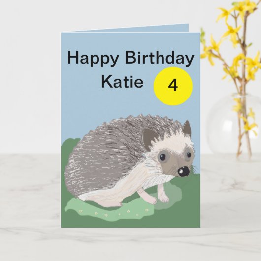 Carte d’âge pour bébé mignonne et modifiable pour (Fleur jaune)