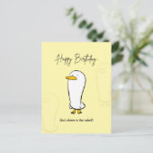 Carte d’anniversaire de canard drôle - Où est le g (Debout devant)