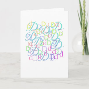 Carte "D" Confettis de Lettres