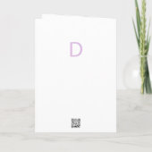 Carte "D" Confettis de Lettres (Dos)
