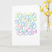 Carte "D" Confettis de Lettres (Fleur jaune)