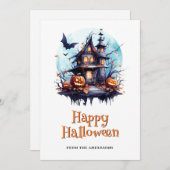 Carte d’Halloween Jack éffrayant O’Lanterns (Devant / Derrière)