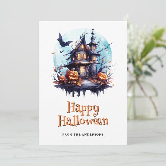 Carte d’Halloween Jack éffrayant O’Lanterns (Debout devant)