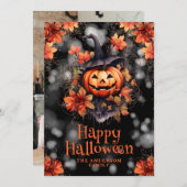 Carte d’Halloween Jack O’Lantern (Devant / Derrière)