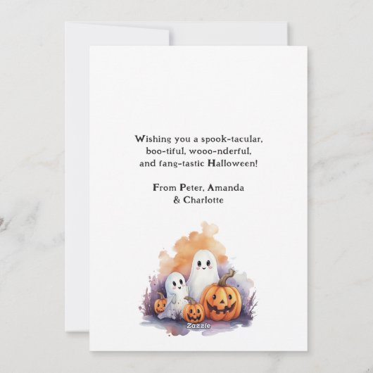 Carte d’Halloween Jack O’Lanterns (Dos)