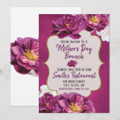 Carte d’invitation pour Brunch Fête des Mères (Devant / Derrière)