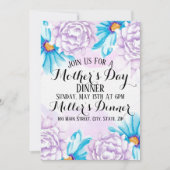 Carte d’invitation pour dîner de la fête des mères (Devant)