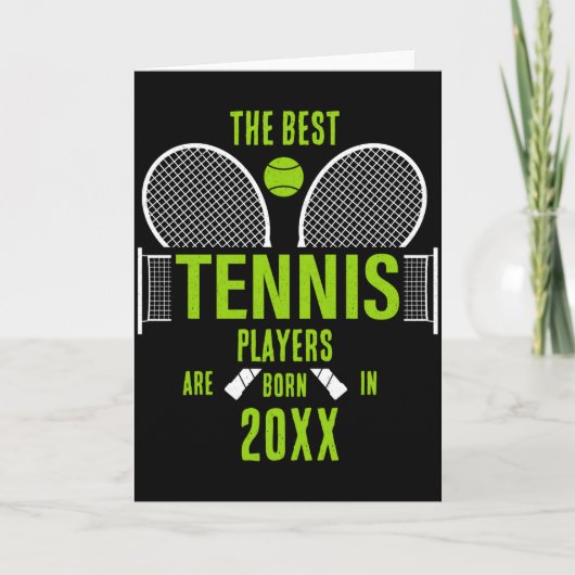 Carte D Tennis Birth Year Name Birthday  (Devant)