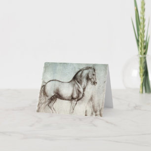 Carte Da Vinci Horse Study Renaissance Sketch Art