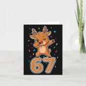 Carte Dabbing 67 Reindeer 67 Funny Six Seven Meme Gen Z (Devant)