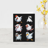 Carte Dabbing Animaux Ferme Halloween Ghost Costume drôl (Fleur jaune)