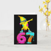 Carte Dabbing Banana 67 Ice Cream Drip Funny Six Seven M (Fleur jaune)