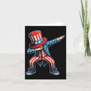 Carte Dabbing Boy American Flag Us 4 juillet patriotique