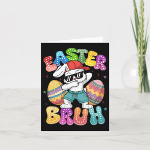 Carte Dabbing Bunny Pâques Bruh mème drôle Dire Ados