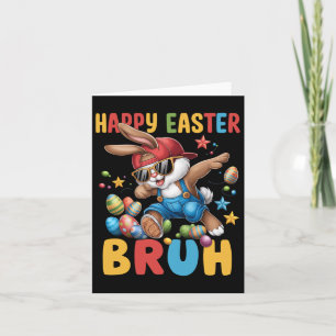 Carte Dabbing Bunny Pâques Bruh mème drôle Dire Ados