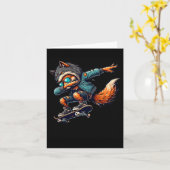 Carte Dabbing Fox Wolf Halloween Trick Ou Traiter Les Ga (Fleur jaune)