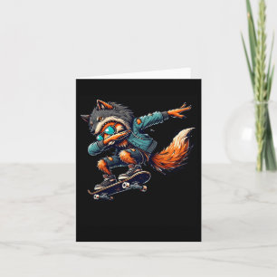 Carte Dabbing Fox Wolf Halloween Trick Ou Traiter Les Ga