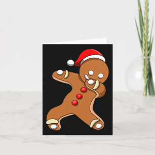Carte Dabbing Gingerbread Homme Noël été garçon Noël