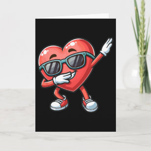 Carte Dabbing Heart Drôle Saint-Valentin Dab Danse Enfan