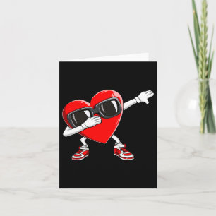 Carte Dabbing Heart Funny Mens Enfants garçons Valentine