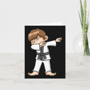Carte Dabbing Karate Boy Funny Martial Arts Caricature D