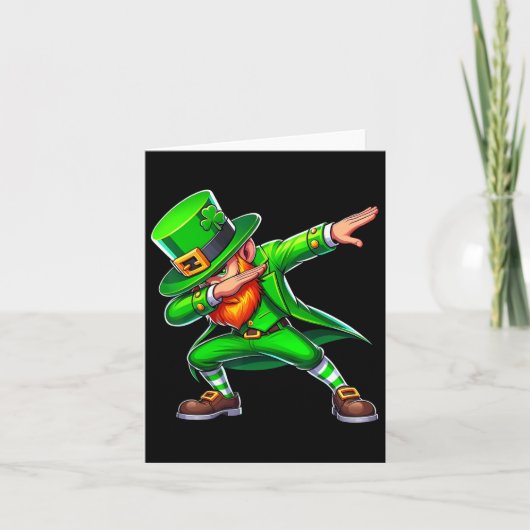 Carte Dabbing Leprechaun Jour de la Saint Patrick Drôle  (Devant)
