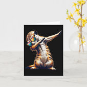 Carte Dabbing Meerkat Dancing Dab Surikate (Fleur jaune)