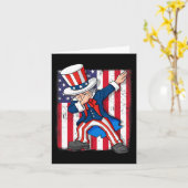 Carte Dabbing Oncle Sam 4 juillet Dab Garçons Filles Enf (Fleur jaune)