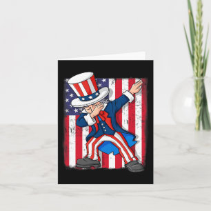 Carte Dabbing Oncle Sam 4 juillet Dab Garçons Filles Enf