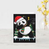 Carte Dabbing Panda Santa Christmas Kids Boys Men Xmas B (Fleur jaune)