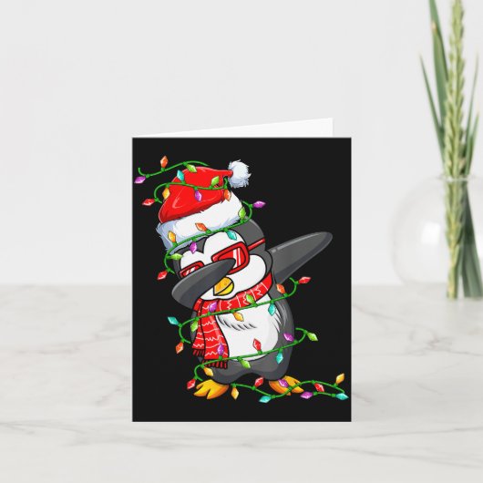 Carte Dabbing Penguin Wearing Santa Hat - Penguin Lover  (Devant)