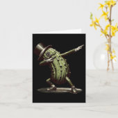 Carte Dabbing Pickle Dancing Cucumber Lover Drôle Pickle (Fleur jaune)