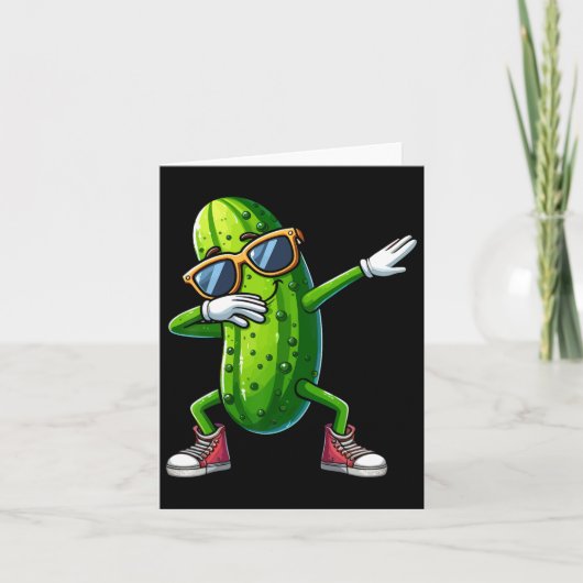 Carte Dabbing Pickle Dancing Cucumber Lover Drôle Pickle (Devant)