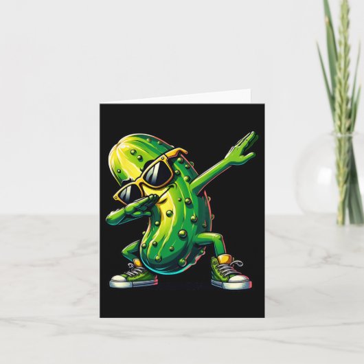 Carte Dabbing Pickle Dancing Cucumber Picker Lover Dab (Devant)