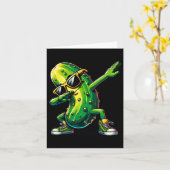 Carte Dabbing Pickle Dancing Cucumber Picker Lover Dab (Fleur jaune)