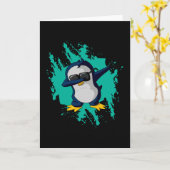 Carte Dabbing Pinguin Dab Cold Ice Funny Cool cadeau (Fleur jaune)