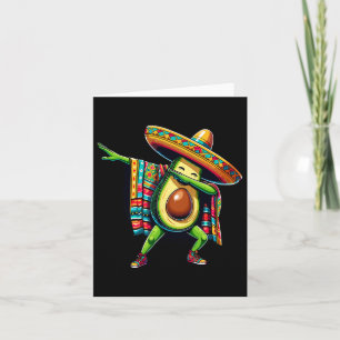 Carte Dabbing Poncho Mexicain Avocat Cinco De Mayo