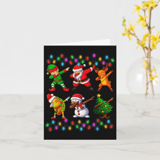Carte Dabbing Santa Elf Friendship Christmas Boys Kids X (Fleur jaune)